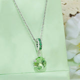 925 Sterling Silver Green Tree Life Pendant Bracelet - Side View