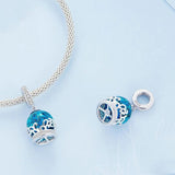 925 Sterling Silver Crystal Ball Bracelet With Zirconia Charm - Side View