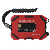 Rfid Metal Card Holder With Bottle Opener Red - Front View