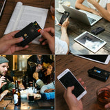 Stainless Steel Edc Wallet Multifunction Card Holder Yellow - Close-Up Angle