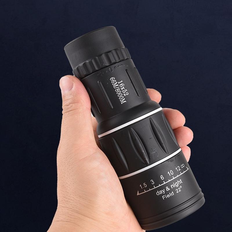 High Definition Monocular Telescope For Outdoor Bird Viewing - 16X52 Green Film - 16X52 Prism