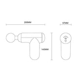 Black Mini Vibrating Fascia Massage Gun - Top-Down View