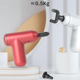 Black Mini Vibrating Fascia Massage Gun - Rear View