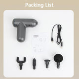 Black Mini Vibrating Fascia Massage Gun - Low Angle