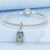 925 Sterling Silver Colorful Moon Tarot Bracelet - Top-Down View
