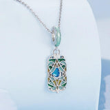 925 Sterling Silver Colorful Moon Tarot Bracelet - 45-Degree Angle