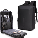 Anti-theft Hard Shell Backpack for Men - Black