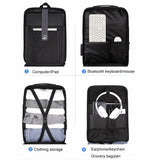 Anti-theft Hard Shell Backpack for Men - Black - Close-Up Angle