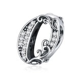 925 Sterling Silver Relief Number Series 0 9 Beads For Diy Bracelets And Necklaces Style - 0 - Front View