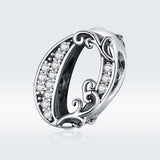 925 Sterling Silver Relief Number Series 0 9 Beads For Diy Bracelets And Necklaces Style - 0 - Side View