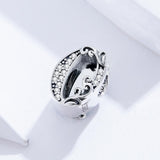 925 Sterling Silver Relief Number Series 0 9 Beads For Diy Bracelets And Necklaces Style - 0 - Top-Down View