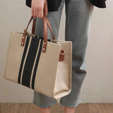 Large Canvas Crossbody Bag For Women Black - Black - Extra Image