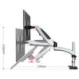 Adjustable Desktop Monitor Stand - Rotating - 45-Degree Angle