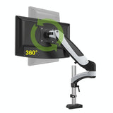 Adjustable Desktop Monitor Stand - Rotating - Rear View