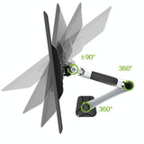 Adjustable Desktop Monitor Stand - Rotating - Close-Up Angle