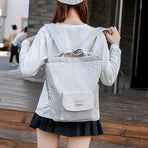 Medium Gray Waterproof Usb Laptop Backpack