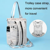 Medium Gray Waterproof Usb Laptop Backpack - Rear View