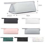 Black Hair Dryer Storage Package with Protective Cover and Hair Roll - Side View