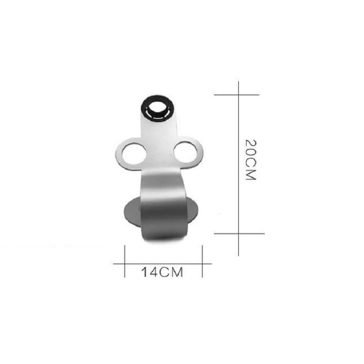 Universal Hair Dryer Stand No Drilling Silver