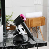 Universal Hair Dryer Stand No Drilling Silver - Close-Up Angle