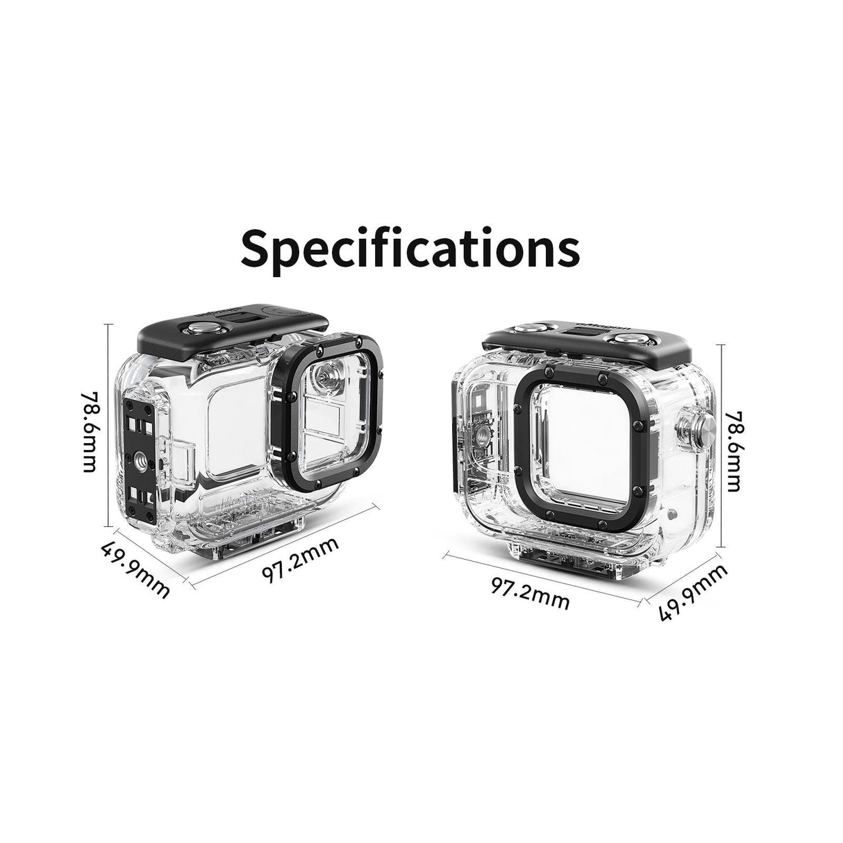 60m Waterproof Dive Shell for Magisn Camera - Horizontal & Vertical Shooting - For Insta360 Ace Pro