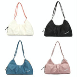 Swim Bag with Shoe Compartment - Beige Dry / Wet Separation - Beige - Side View