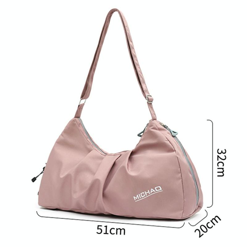 Swim Bag with Shoe Compartment - Beige Dry / Wet Separation - Beige