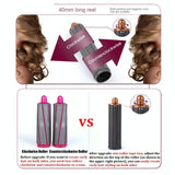 30Mm Gold Long Barrel Curling Iron For Dyson Hair Dryer - Top-Down View