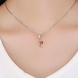 925 Sterling Silver Diy Heart Pendant With String - Low Angle