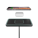 Wireless Car Charger with Anti-slip Pad for Airpods / Iphone - 15w - Front View