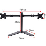 Adjustable Dual Monitor Stand for Desktop - Top-Down View