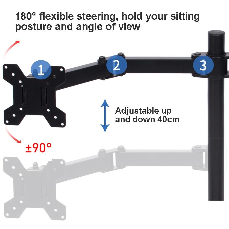 Adjustable Dual Monitor Stand for Desktop
