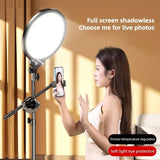 Full-screen 12.6 Selfie Ring Light Tripod Set - 210cm for Live Stream - 55Cm Bracket - Side View