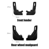 For Tesla Model Y Car Punch-Free Front And Rear Wheel Soft Rubber Fender Guard - Carbon Fiber - Matte Black - Top-Down View