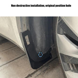For Tesla Model Y Car Punch-Free Front And Rear Wheel Soft Rubber Fender Guard - Carbon Fiber - Matte Black - Extra Image