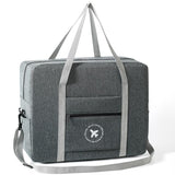 Foldable Travel Bag for Camping & Hiking - Large - Small Gray - Front View