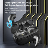 Bluetooth Earphones with Charging Case for Restful Sleep - Black Wihout Silicone Case - Low Angle