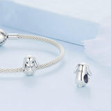 925 Sterling Silver Adorable Lop Rabbit Bracelet - Top-Down View