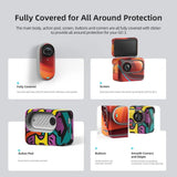 Carbon Fiber Style Body Sticker for Insta360 Go 3 Action Camera - Painting - Top-Down View