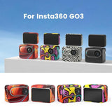 Carbon Fiber Style Body Sticker for Insta360 Go 3 Action Camera - Painting - Rear View