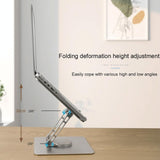 Foldable Rotating Laptop Cooling Stand - Multifunctional - Side View
