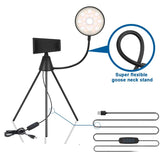 Dimmable Led Ring Light with Phone Tripod Stand - Side View