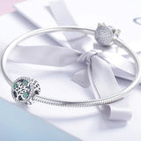 925 Sterling Silver Tree Of Life Diamond Pendant Bead Accessory Style - Bead - Close-Up Angle
