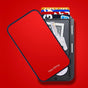 Rfid Anti Theft Metal Card Holder Automatic Shift Waterproof Wallet Red