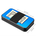 Rfid Anti Theft Metal Card Holder Automatic Shift Waterproof Wallet Red