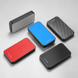 Rfid Anti Theft Metal Card Holder Automatic Shift Waterproof Wallet Red