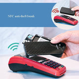 Rfid Anti Theft Metal Card Holder Automatic Shift Waterproof Wallet Red