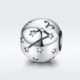 925 Sterling Silver Diy Zodiac Bracelet Beads Constellation Accessories Aries Style - Aries - Side View