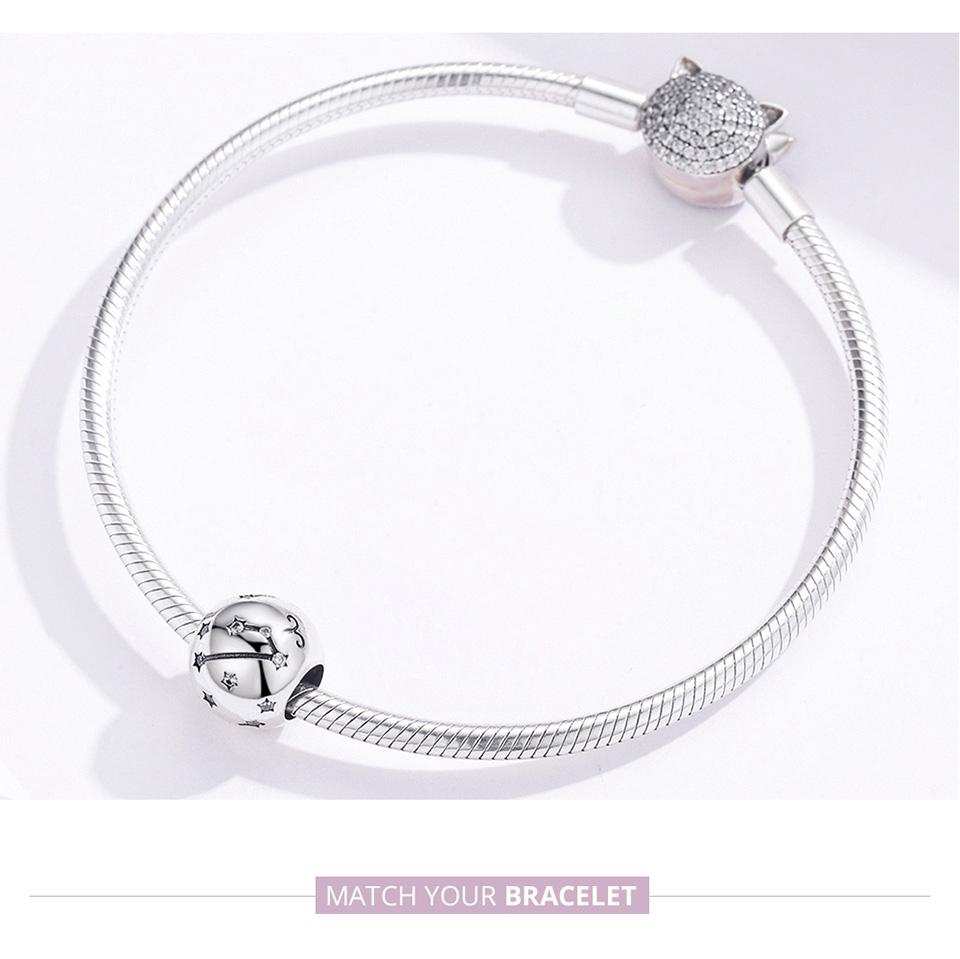 925 Sterling Silver Diy Zodiac Bracelet Beads Constellation Accessories Aries Style - Aries