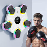 Bluetooth Music Boxing Machine - 4 Modes 9 Speeds Colourful Lights - Only Machine White - Side View